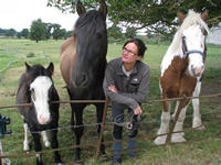 Liz with Pootle, Equus and Dandy